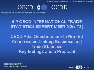 ORGANISATION DE COOPRATION ET DE DEVELOPMENT CONOMIQUES OECD