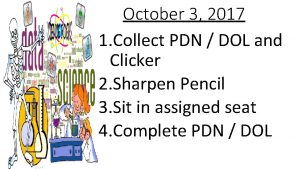 October 3 2017 1 Collect PDN DOL and