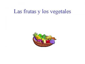 Las frutas y los vegetales la manzana La