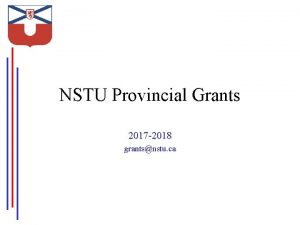 NSTU Provincial Grants 2017 2018 grantsnstu ca Travel