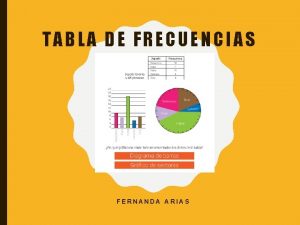 TABLA DE FRECUENCIAS FERNANDA ARIAS TABLA DE FRECUENCIAS