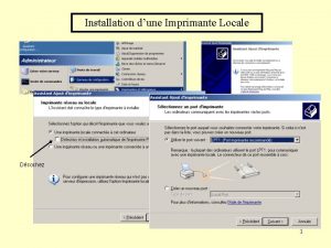 Installation dune Imprimante Locale Dcochez 1 Installation dune