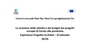 Incontro annuale Rete Rec Rete Europrogettazione Cisl La