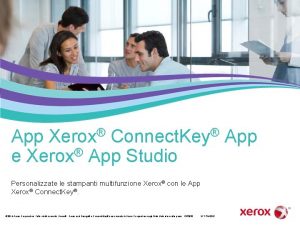 App Xerox Connect Key App e Xerox App