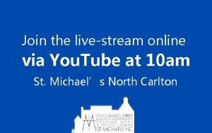 Join the livestream online via You Tube at