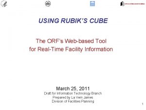 USING RUBIKS CUBE The ORFs Webbased Tool for