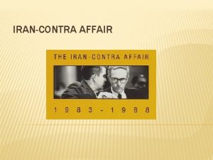 IRANCONTRA AFFAIR PLAN An operation to free American