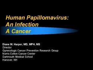 Human Papillomavirus An Infection A Cancer Diane M