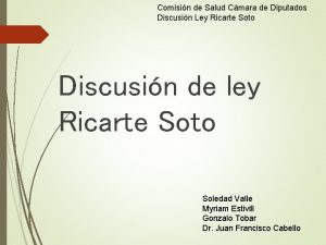 Comisin de Salud Cmara de Diputados Discusin Ley