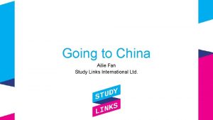 Going to China Ailie Fan Study Links International