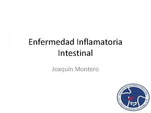 Enfermedad Inflamatoria Intestinal Joaqun Montero Definicin EII Amplia