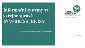 Informan systmy ve veejn sprv INMBKISSBKISV vodn informace