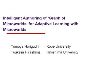 Intelligent Authoring of Graph of Microworlds for Adaptive