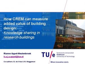 How CREM can measure added value of building