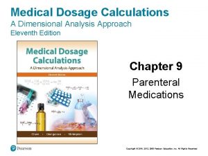 Medical Dosage Calculations A Dimensional Analysis Approach Eleventh