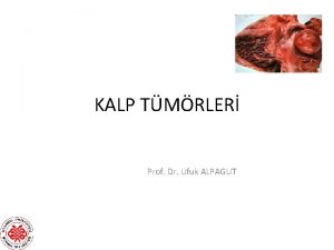 KALP TMRLER Prof Dr Ufuk ALPAGUT GENEL BLGLER