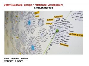 Datavisualisatie design relationeel visualiseren semantisch web minor I