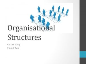 Organisational Structures Cassidy Greig Project Two What is