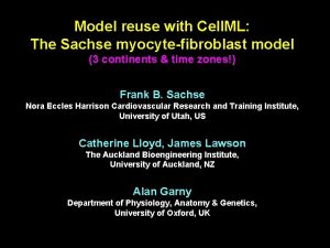 Model reuse with Cell ML The Sachse myocytefibroblast