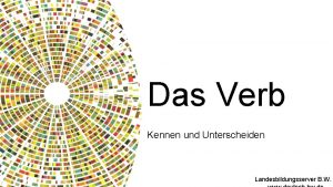 Das Verb Kennen und Unterscheiden Landesbildungsserver B W