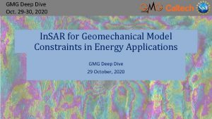 GMG Deep Dive Oct 29 30 2020 In