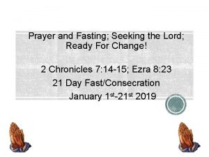 Prayer and Fasting Seeking the Lord Ready For