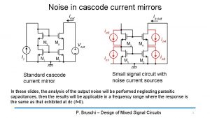 Noise in cascode current mirrors Standard cascode current