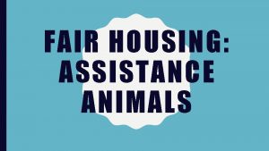 FAIR HOUSING ASSISTANCE ANIMALS VIRGINIA LAW Virginia law