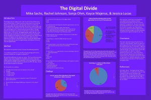 The Digital Divide Mike Sachs Rachel Johnson Sonja