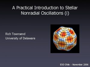 A Practical Introduction to Stellar Nonradial Oscillations i