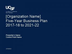 Organization Name FiveYear Business Plan 2017 18 to