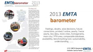 2013 EMTA barometer Feelings doubts wise decisions future