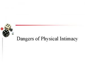 Dangers of Physical Intimacy Factors Influencing unintended or