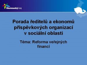 Porada editel a ekonom pspvkovch organizac v sociln