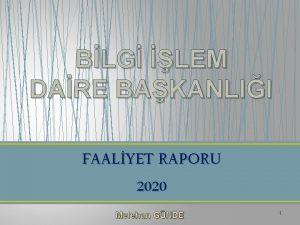 BLG LEM DARE BAKANLII FAALYET RAPORU 2020 Metehan