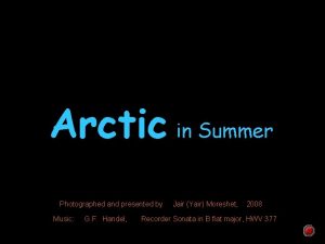 Arctic in Summer Photographed and presented by Music