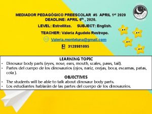 MEDIADOR PEDAGGICO PREESCOLAR 5 APRIL 1 st 2020