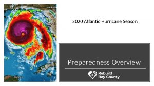 2020 Atlantic Hurricane Season Preparedness Overview Overview Officially