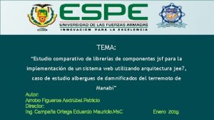 TEMA Estudio comparativo de libreras de componentes jsf