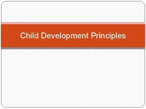 Child Development Principles Vocabulary Terms Cognitive AtRisk Development