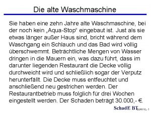 Die alte Waschmaschine Sie haben eine zehn Jahre