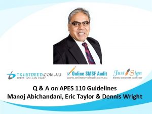 Q A on APES 110 Guidelines Manoj Abichandani