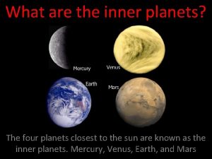 What are the inner planets The four planets