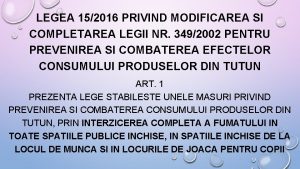 LEGEA 152016 PRIVIND MODIFICAREA SI COMPLETAREA LEGII NR