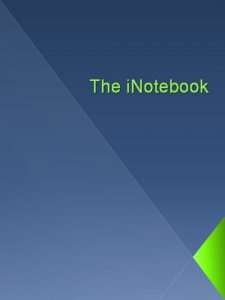 The i Notebook Have you ever heard yourself