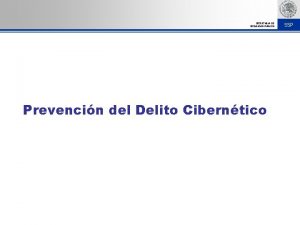 SECRETARA DE SEGURIDAD PBLICA Prevencin del Delito Ciberntico