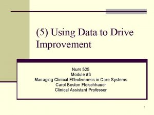 5 Using Data to Drive Improvement Nurs 525