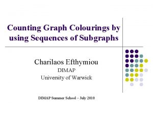 Counting Graph Colourings by using Sequences of Subgraphs