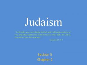 Judaism I will make you exceedingly fruitful and