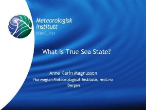 What is True Sea State Anne Karin Magnusson